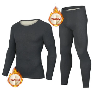 TENGOO Thickened Thermal Underwear Set For Men, Long Johns Set Ultra Soft Lined Warm Base Layer Top And Bottom For Autumn Winter High Elasticity