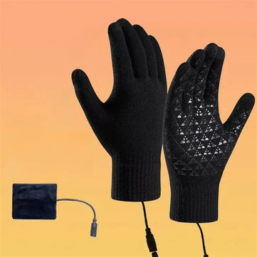 TENGOO Winter Electric Heated Gloves USB Rechargeable Electric Heated Gloves Warm Gloves for Men Women Motorcycle Snowboard Cycling Unisex Hand Warmer Driving