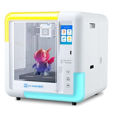 AOSEED X-MAKER Children's 3D Printer High Precision 0.1/0.05mm Ultra Silent <50dB Wireless Smart One-Press Printing WiFi USB Safe Enclosed Design