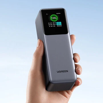 UGreen Nexode PB722 200W 25000mAh Digital Display Power Bank External Battery Power Supply with 1 Input & 3 Outputs Fast Charging for iPhone 15 14 13 Pro for Samsung Galaxy Z Fold6 for Huawei Pura 70 Ultra