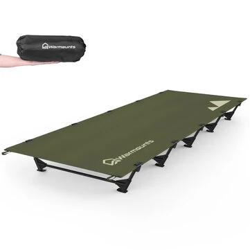 WARMOUNTS Compact Camping Cots 5 Stabilizers 330 lbs, 60-Sec Set 28