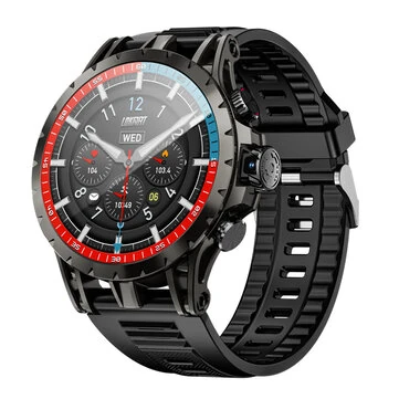 LOKMAT APPLLP 4 4G/5G1.508inch AMOLED Display with Pull-Out Camera NFC GPS WIFI Heart Rate Blood Pressure SpO2 Monitor Sleep Monitoring Multi-sport Modes Music Playback 750mAh Massive Battery SOS HD Camera Android Smart Watch Phone