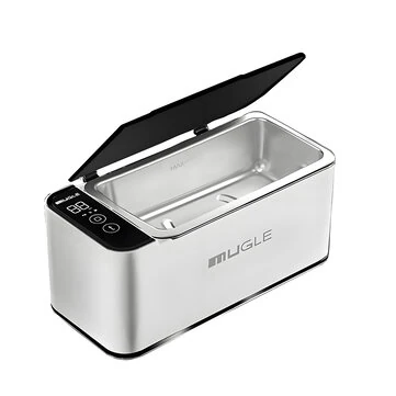 Mugle 40W Portable Jewelry Cleaner 46kHz U1trasonic Vibration Power with Touch Screen 4 Cleaning Times Setting and 304 Stainless Steel Tank for Glasses Watches