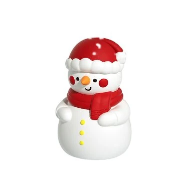 Snowman Pat Light Colorful Atmosphere Light Christmas Children's Gift Bedroom Bedside Silicone Night Light Accompanying Sleeping Light