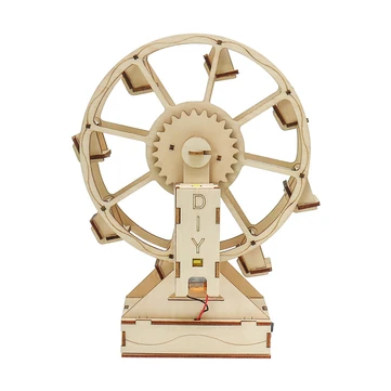 Creative Electric Ferris Wheel Wooden DIY Science Set Puzzle Educational Scientific Experiments Early Education Toys for Children