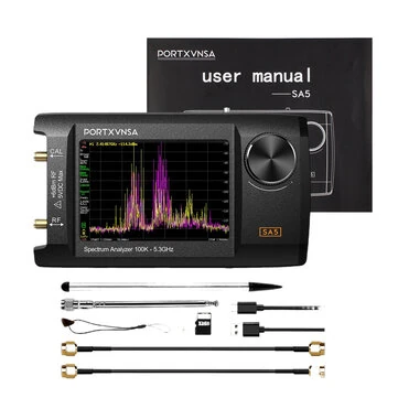 SA5 4 Inch Display Wide Frequency Range 100kHz to 6GHz RF Analyzer 5000mAh Battery Optional 32GB MicroSD High Precision Versatile Scanning