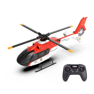 Eachine E135 2.4G 6CH Direct Drive Dual Brushless One Key 3D Roll Flybarless 1:36 EC135 Scale RC Helicopter RTF