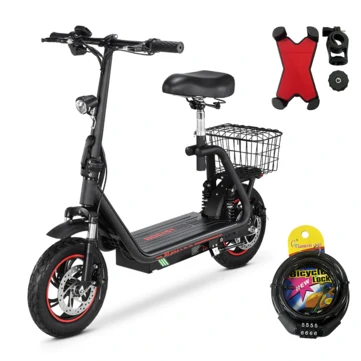 [EU Direct] BOGIST M5 PRO-S Electric Scooter with Seat 48V 13AH Battery 500W Motor 12inch Pneumatic Tires 35KM Max Mileage 120KG Max Load Folding E-Scooter