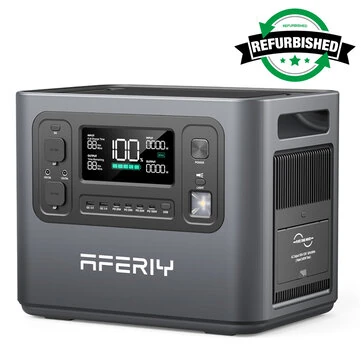 [EU Direct] Refurbished Aferiy P210 2400W 2048Wh Portable Power Station LiFePO4 Battery Solar Generation, UPS Pure Sine Wave, 13 Output Ports,1.5 Hours Fast Charging, for Outdoor Camping RV Home Emergency Backup Power EU Plug