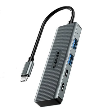 Essager 4 in 1 Type C to USB Hub 4 Ports USB3.2 Gen 2 Portable High Speed Splitter Adapter For Macbook Pro Computer Accessories