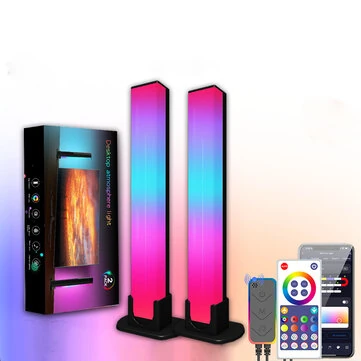 LIXINCORDA Smart Bluetooth Music LED Desktop RGB Light Bar Atmosphere Light Fantasy Desktop Night Lamp Competitive Game TV Pickup Background Light