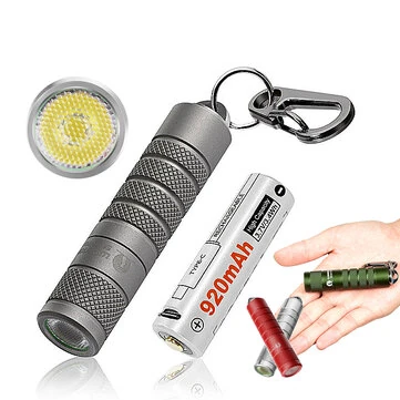 Lumintop Silver Fox 2.0 760LM EDC LED Keychain Flashlight with 14500 USB-C Charging Battery, Powerful Magnetic Tail Mini Torch Outdoor Camping Pocket Light