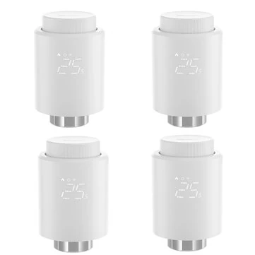 4Pcs SONOFF TRVZB Smart Zigbee3.0 Thermostatic Radiator Valve Intelligent Thermostat Temperature Controller APP&Voice Control Work with Alexa Google Home