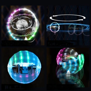 FX-41 AURORA BALL Light Ring 360° Stunt Spin Altitude Hold Mode LED Circle Protection Kids Gifts 2.4G 4CH 6-Axis Remote Control RC Toys Drone Quadcopter RTF