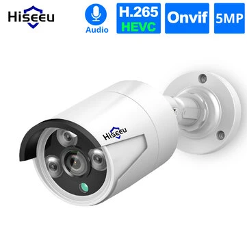 Hiseeu HB615 H.265 5MP Security IP Camera POE ONVIF Outdoor Waterproof IP66 CCTV P2P Video Camera