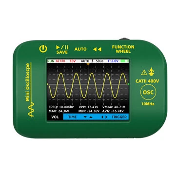 BSIDE OT2 10MHz Digital Portable Oscilloscope 48MSa/s 2IN1 Signal Generator Sampling Rate Electronics Repair Tool Graphic Tester