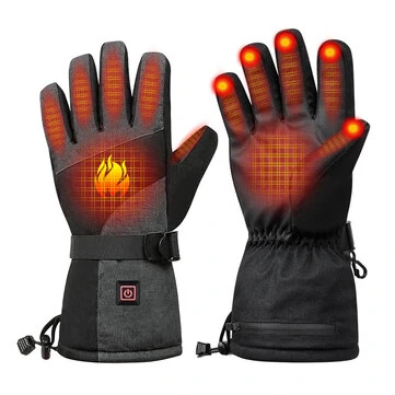 Heated Gloves Motorcycle Touch Screen Battery Powered Waterproof Gloves Winter Keep Warm Equipment for Outdoor Sport