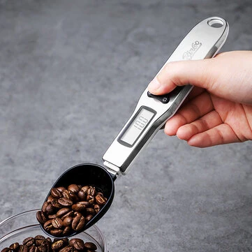 Bincoo Digital Spoon Scale High-precision 0.1g~500g Switchable Stainless Steel Measuring Spoon Baking Food Electronic Kitchen Scale