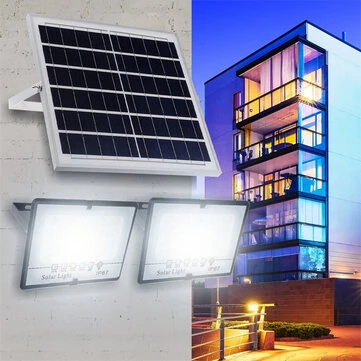 77LED~410LED Solar Floodlight With Remote Controller Outdoor Garden Security Light