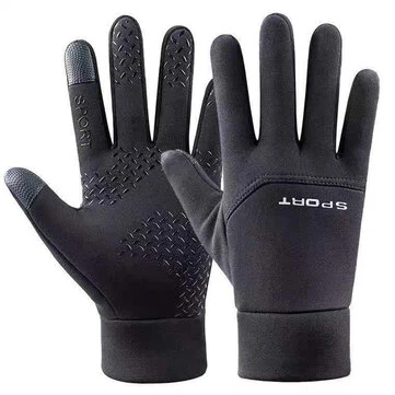 XANES Winter Outdoor Sports Cycling Gloves Windproof Waterproof Fleece Cold-Proof Ski Finger Touchscreen Non-Slip Motorcycle Gloves