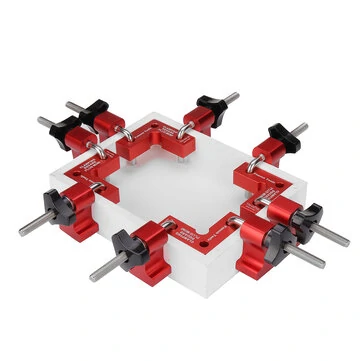 ENJOYWOOD 4 Set Mini Woodworking Right Angle Positioning Clamp 90 Degree Precision Clamping Square Carpenter Square