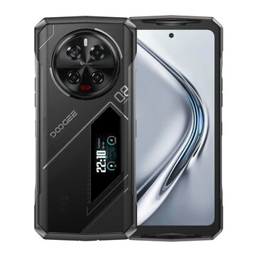 DOOGEE V40 Pro 5G 1.47 inch Rear Display 36GB 512GB 200MP Quad Camera Night Vision Dimensity 7300 6.78 inch 120Hz 8680mAh 33W Fast Charge WiFi 6 NFC IP68 IP69K Waterproof Octa Core Rugged Smartphone