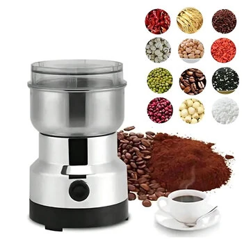 Home Kitchen Electric Milling Machine Multipurpose Electric Coffee Bean Grinding Tool Stainless Steel Milling Machine for Seeds Spices Herbs Nuts Coffee Grinder