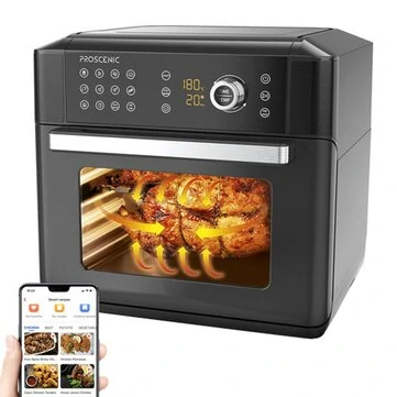 Proscenic T31 Air Fryer Oven 1700W 15L Digital Air Fryer Oven with Rapid Air Circulation LED Touchscreen & APP/ALEXA Control 12 Preset Programs 100+ Online Recipes