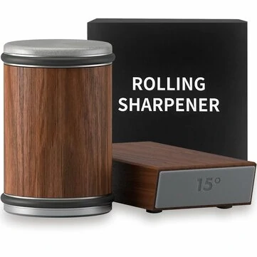 Newly Knife Sharpener Rolling Magnetic Knife Sharpener Kit Roller Edge Countertop Rolling Knife Sharpener Tool Two Sharpening Angles of 15° and 20° for Any Hardness Steel Makes Knife Sharpening