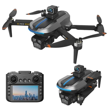 AE8 EVO GPS 5G WiFi FPV with 5.9inch LCD Screen Controller 720P HD Dual Camera Servo Gimbal 360° Obstacle Avoidance Brushless Foldable RC Drone Quadcopter RTF