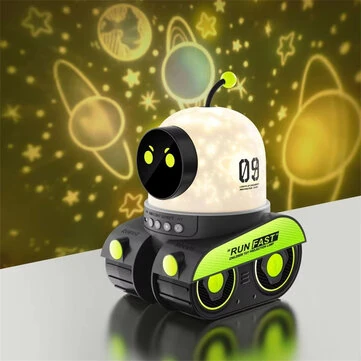 Robot Projector Night Light Universe Starry Sky Rotate LED Projection Lamp Rechargeable Bedroom Atmosphere Sleeping Llighting