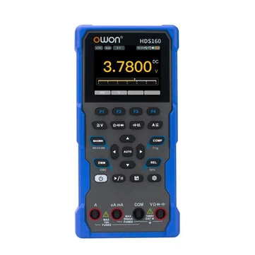 2in1 OWON HDS160 Oscilloscope Multimeter 60000 Counts True RMS 1MHz 1 Channel AC DC Voltage Current Tester 2.8