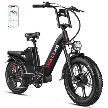 [EU Direct] WALLKE H7 Electric Bike 48V 40AH SamsungBattery Cell 1200W Motor 20inch Tires 209KM Max Mileage 180KG Max Load Electric Bicycle