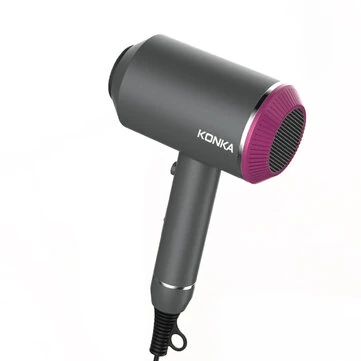 KONKA KG-1601 Hair Dryer 1600W 3 Drying Modes with Focused Airflow Nozzle Detachable Rear Cover 220V