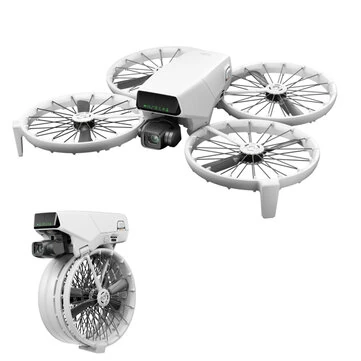 DJI Flip All-in-One Vlog Camera Drone with 1/1.3'' CMOS Sensor 4K 60fps HDR Video AI Subject Tracking 31mins Flight Time Foldable Full-Coverage Props Guard 249g