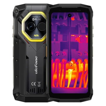 Ulefone Armor Mini 20T Pro 5G Thermal Imaging Versatile LED Light 4.7 inch 50MP Camera 16GB 256GB 33W Fast Charge 15W Wireless Charge Android 14 NFC Dimensity 6300 IP68 IP69K Waterproof Rugged Smartphone