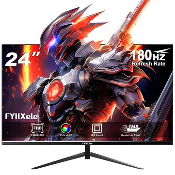 for Black Myth: WuKong FYHXele 24 Inch 180Hz 1080P Gaming Monitor IPS 1ms MPRT PC Monitor Support 144hz/165hz/180hz AMD Freesync Premium Display Eye Care DisplaysPort HD Black Myth WuKong