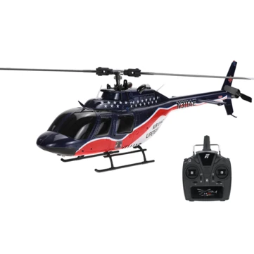 Eachine E186 1:27 Bell-206 Scale 2.4G 6CH Altitude Hold Optical Flow Positioning Dual Brushless Motor RC Helicopter