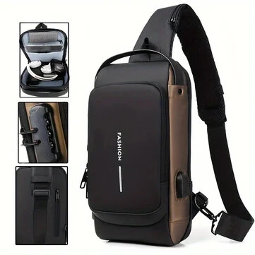 Men Bag Single Shoulder Bag Multi-function Sports Slanting Chest Backpack Anti-Theft Chest Bag