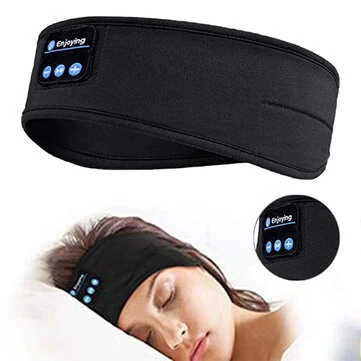 KALOAD Yoga Soft Sleep Eye Mask 3D Contoured Music Play Sleeping Headphones Answering Phone Calls Wireless Sport Mask with Built-in Battery for Deep Sleep