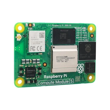 Raspberry Pi Compute Module 5 CM5 Quad-Core Cortex-A76 SoC 2GHz 16GB LPDDR4 64GB eMMC Dual-Band WiFi Bluetooth 5.0 BLE