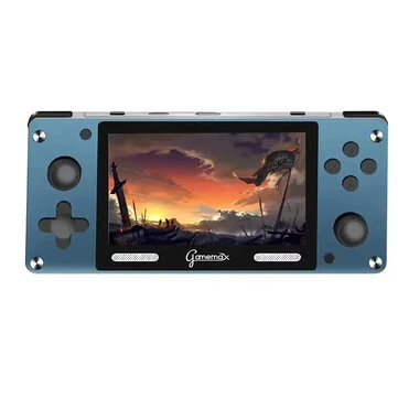 A390 64G Handheld Game Console 4-inch IPS Screen Quad-Core Video Game Player with 12 Emulators GAMEMAX System Built-in 5000+ Games Support HD Output