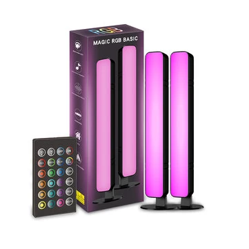 LIXINCORDA RGB Light Bar Rhythm Pickup Atmosphere Desktop Lamp Remote Control for Gaming Computer Room Bedroom