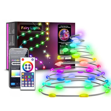 LIXINCORDA 5m~20m Smart RGBIC LED String Lights Music Sync IP68 Waterproof APP/Remote/Voice Control With Alexa/Google Christmas Decoration