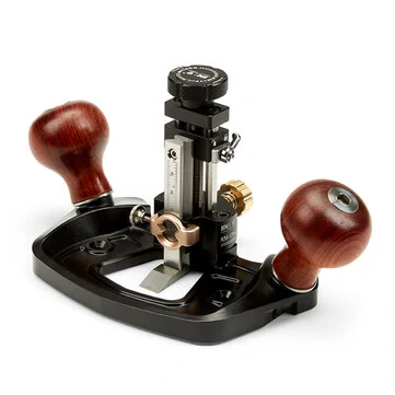 HONGDUI KM-17 Pro Router Plane Die Steel Body Adjustable Fence with CAM Lock Depth Stop Dual Blade 1/2inches width For Fine Tuning Joinery Cutting Grooves Creating Perfect Mortises