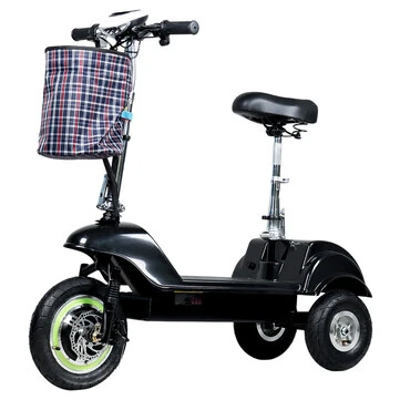 [EU DIRECT] HONEY WHALE ST-03 Electric Tricycle with Seat 500W Motor 54.6V 13AH Battery 12inch&10inch Tires 38KM Max Mileage 120KG Max Load Folding Three Wheels Electric Scooter