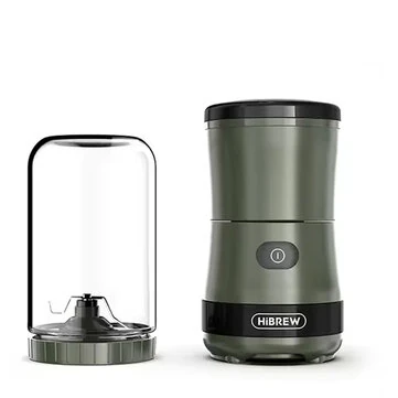 [EU Direct] HiBREW G2 Portable 3in1 Pulverizer Electric Coffee Grinder 2000mAh Double Cup Fruit Mixers Juicers Blender IceCrusher Camping or Journey