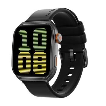 Weofly Edge 2 1.85inch AMOLED Curved Dislay 60Hz Refresh Rate Smooth 3ATM Waterproof Voice Assistant bluetooth Call Heart Rate Blood Oxygen Monitor Sleep Monitoring Breathing Exercise Stress Tracker Female Health Multi-sport Modes Smart Watch