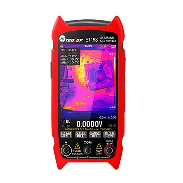 EU Direct AV TOOLTOP ET15S IR Camera Multimeter With Micro Lens 256*192 Infrared Resolution -20°C to +550°C Temperature Range 3.5 Inch LCD Display 1000V DC 750V AC