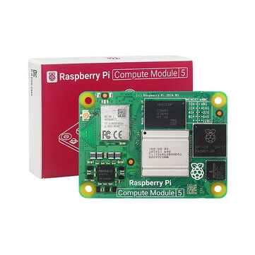 Raspberry Pi Compute Module 5 CM5 Quad-Core Cortex-A76 SoC 2GHz 16GB LPDDR4 64GB eMMC Dual-Band WiFi Bluetooth 5.0 BLE